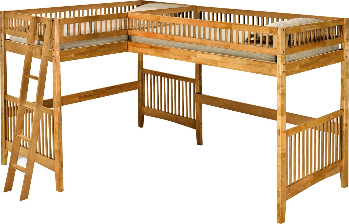 Arts & Crafts Natural Loft Bed