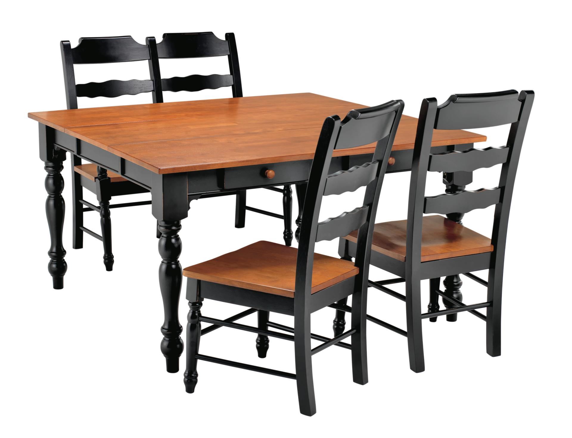 Black & Cherry 4-pc Dining Set