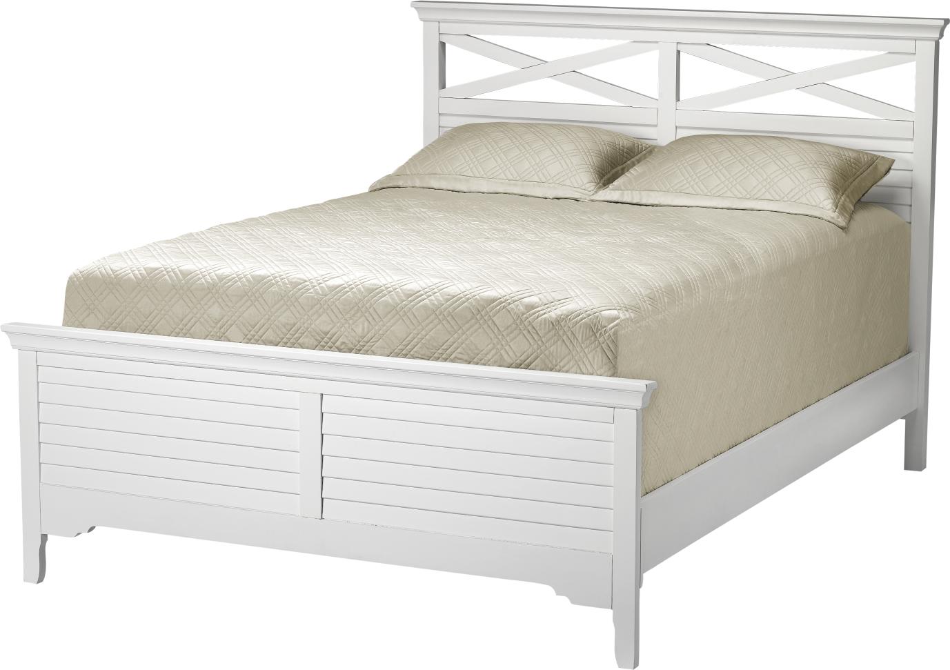 Plantation Cove White Queen Panel Bed