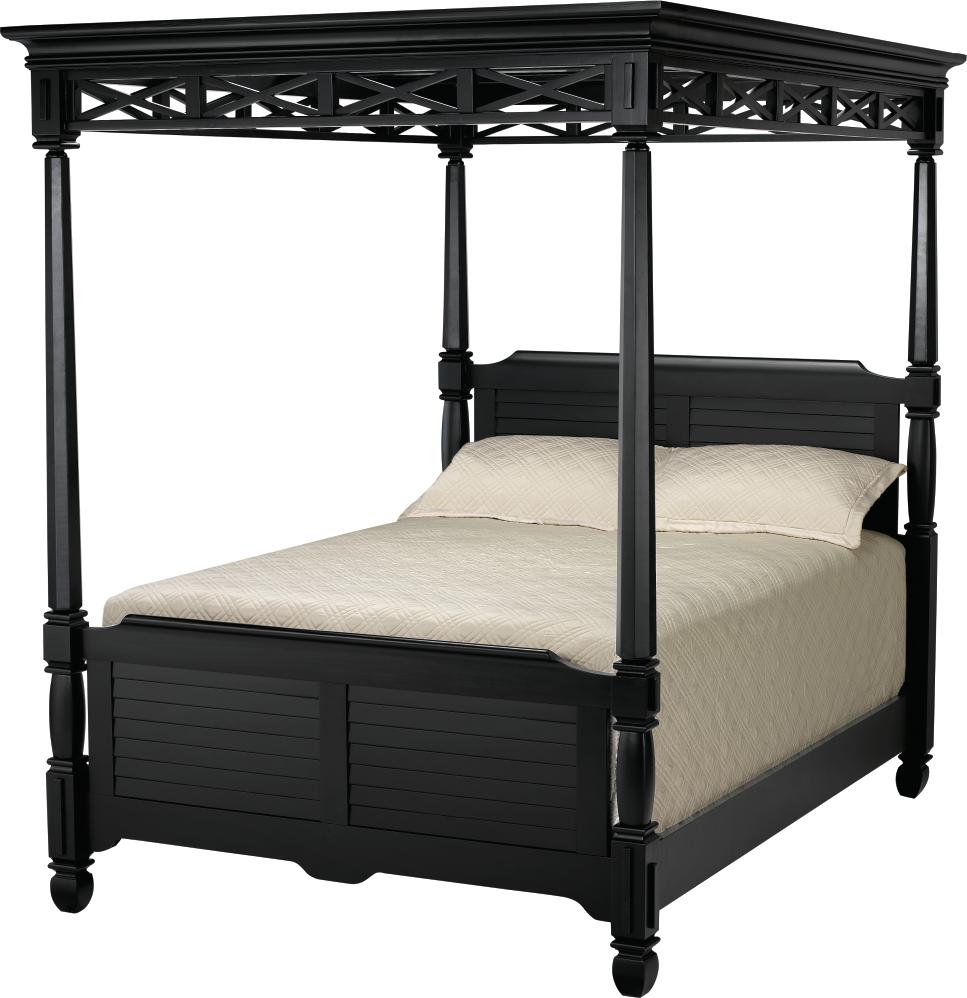 Plantation Cove Black King Canopy Bed