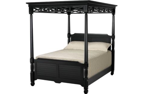 Plantation Cove Black King Canopy Bed