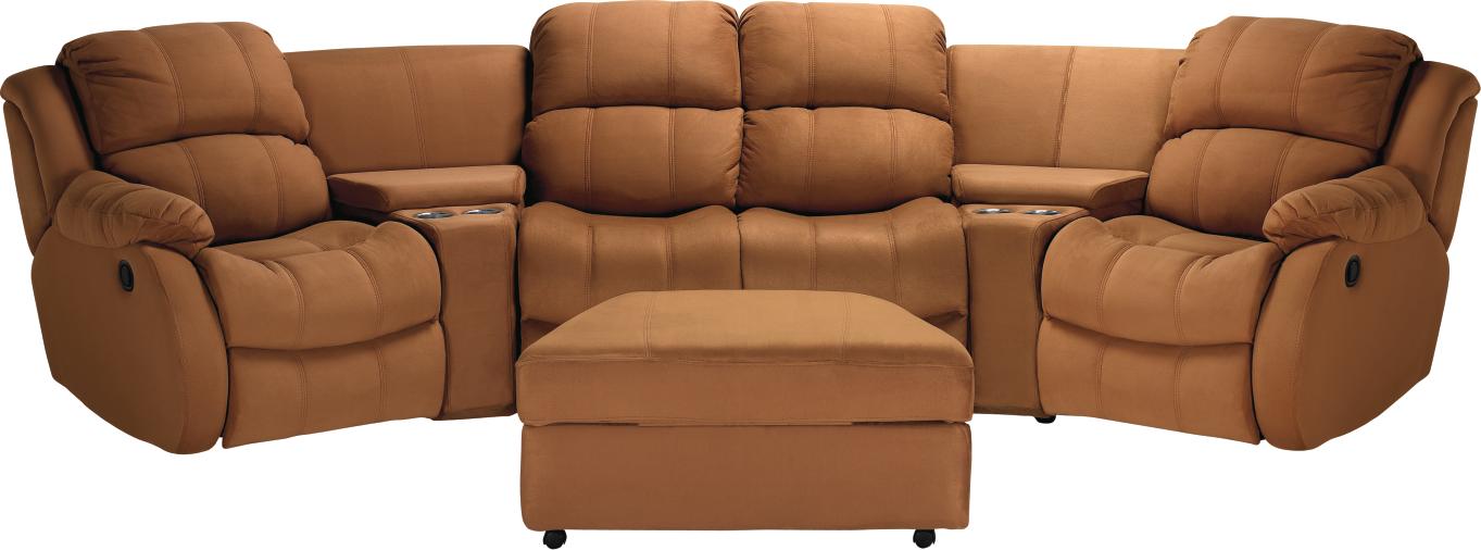 Milo Mocha 6-pc Home Theater With Ottoman Package
