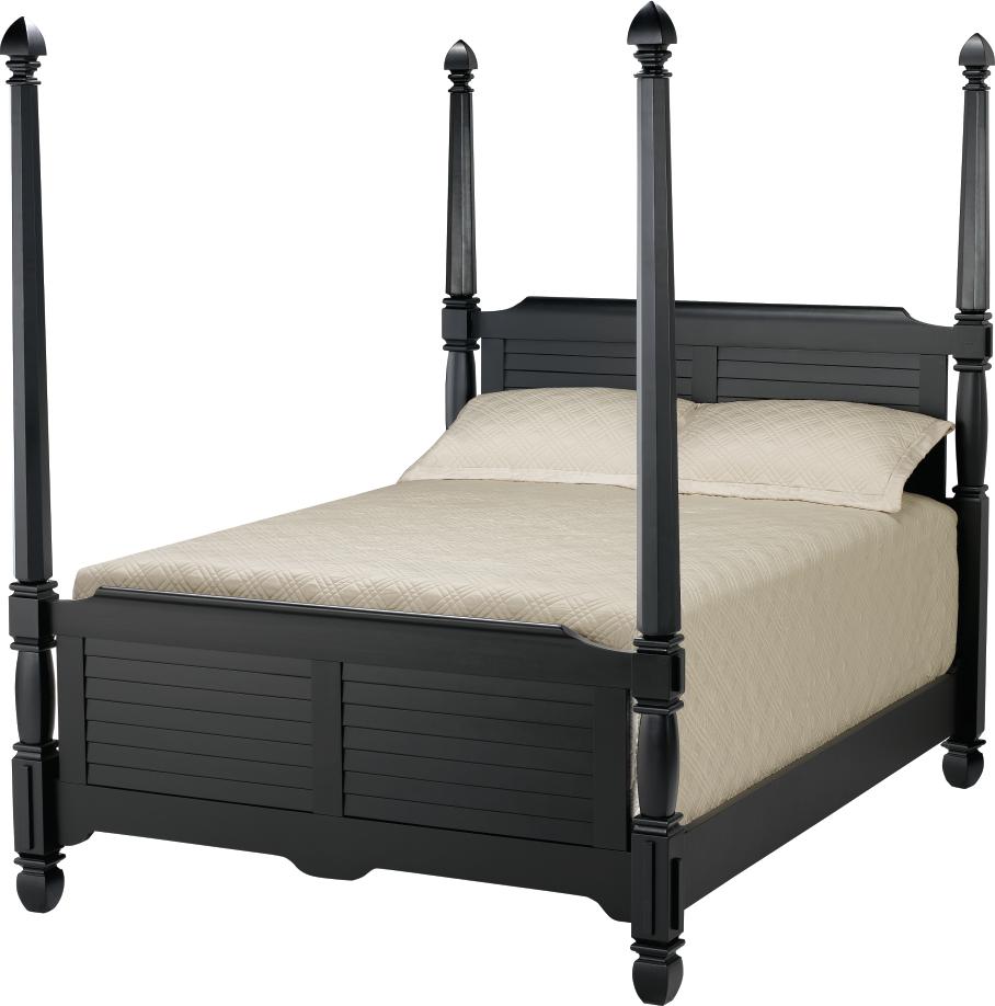 Plantation Cove Black King Poster Bed