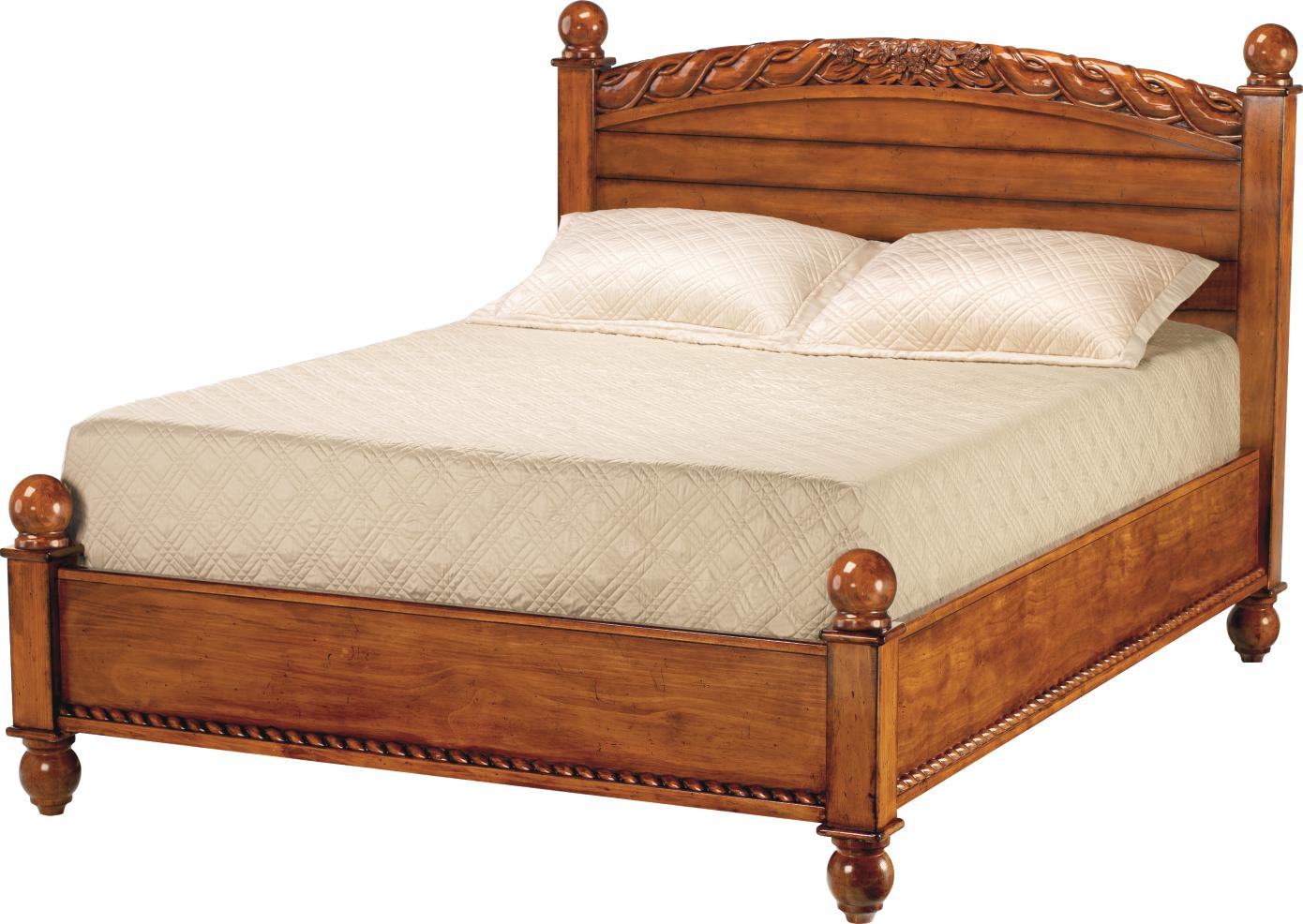 Lake Cottage Honey Pine Queen Rope Bed