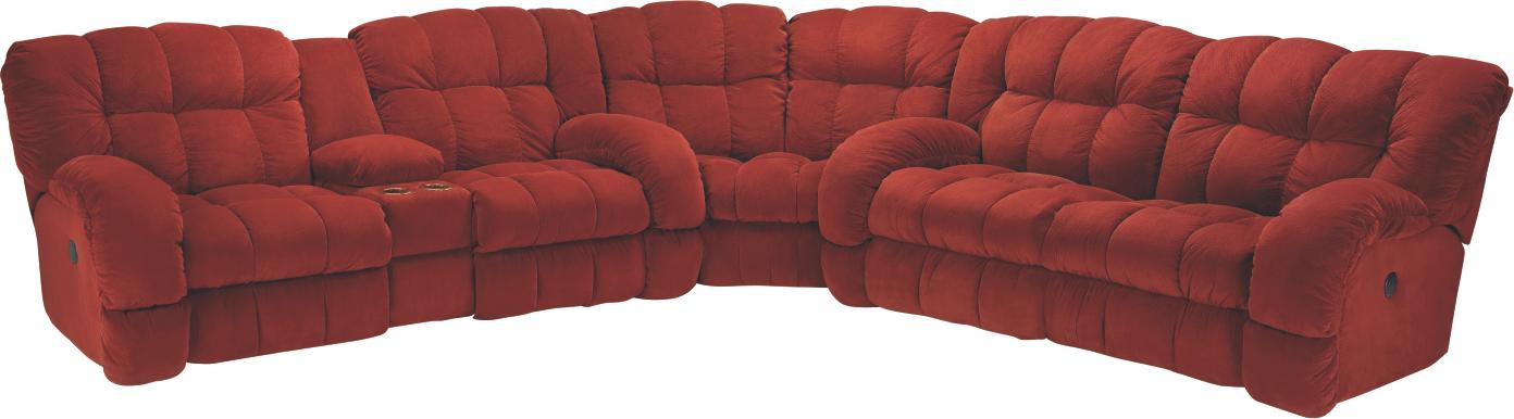 Santana Burgundy 3-pc Power Sectional