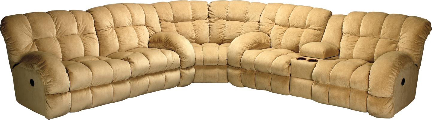 Santana Beige 3-pc Power Sectional Sofa & Sofa With Console