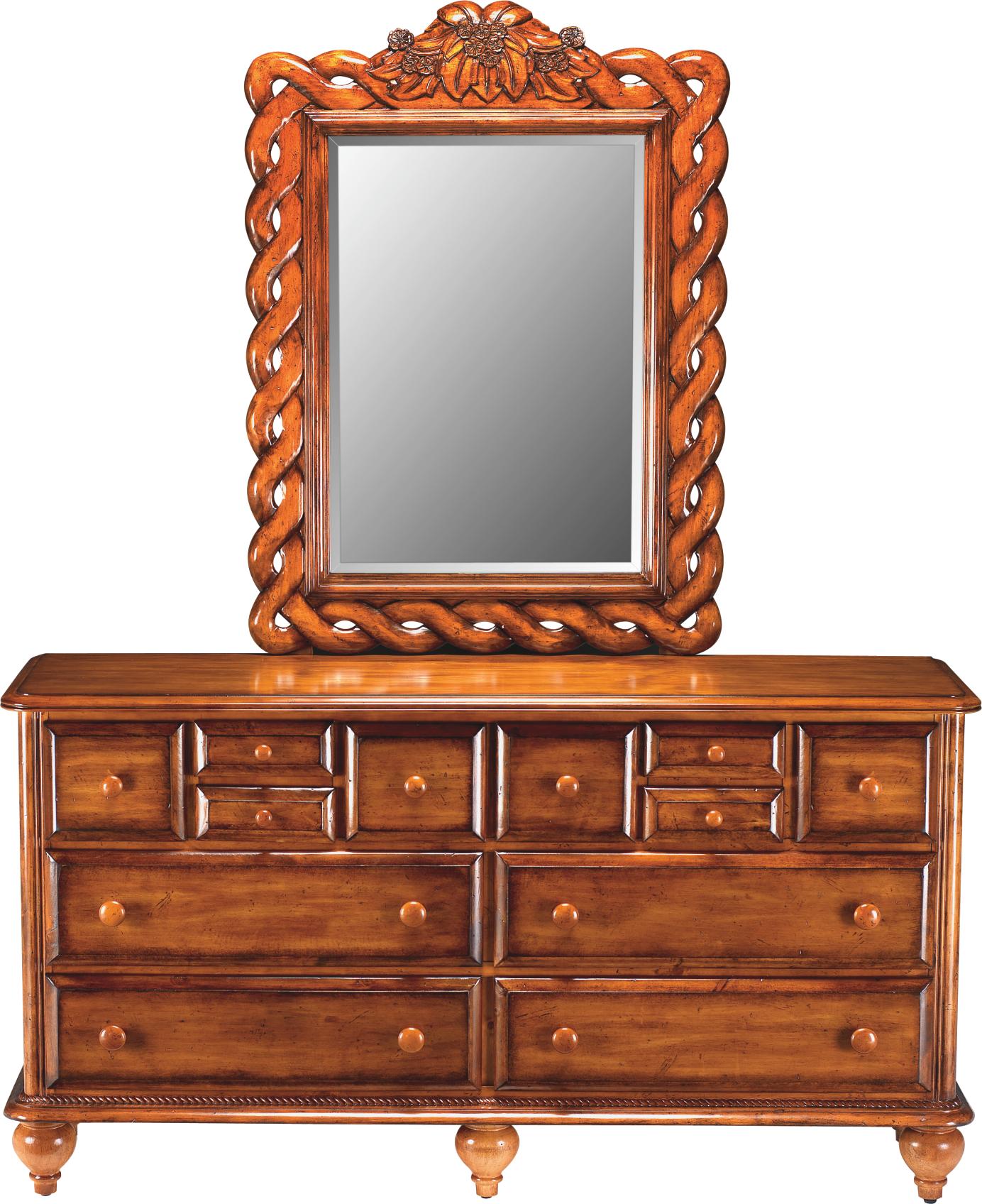Lake Cottage Honey Pine Dresser & Mirror