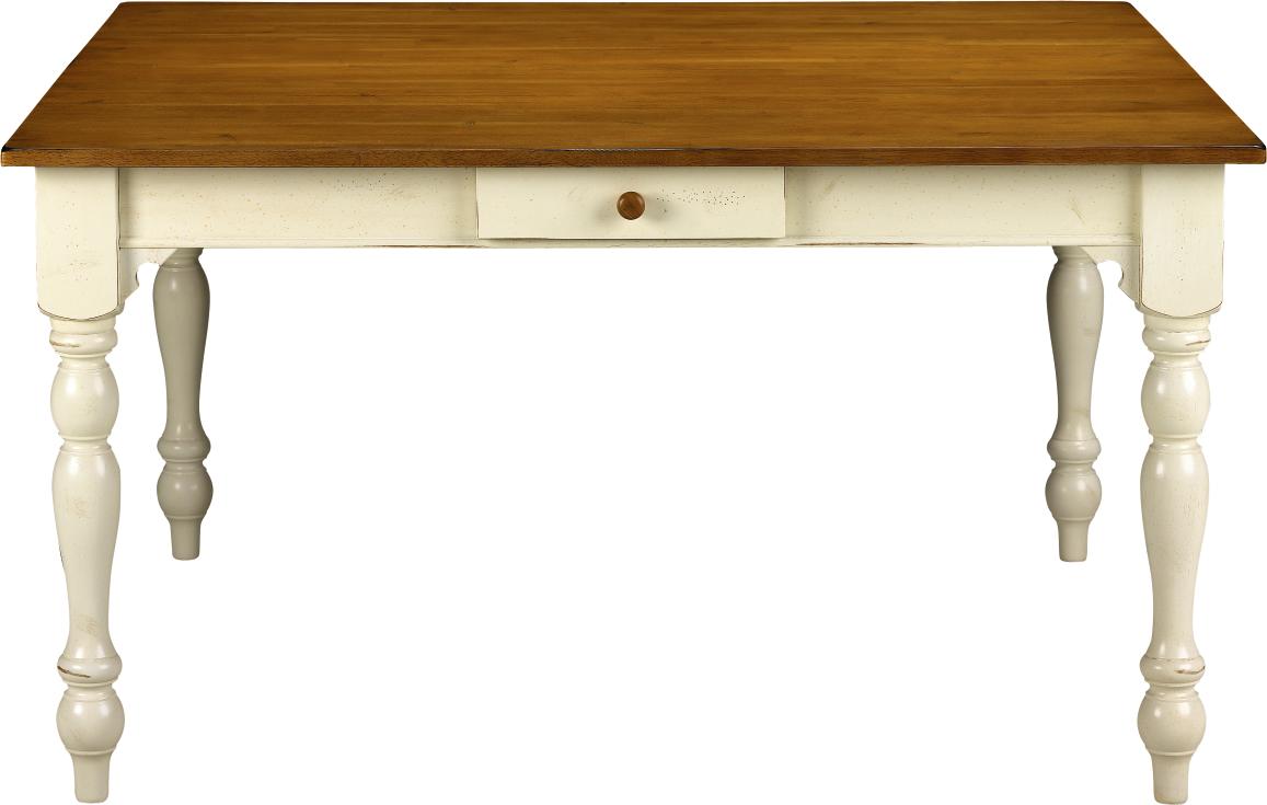 White & Pine Solid Top Table