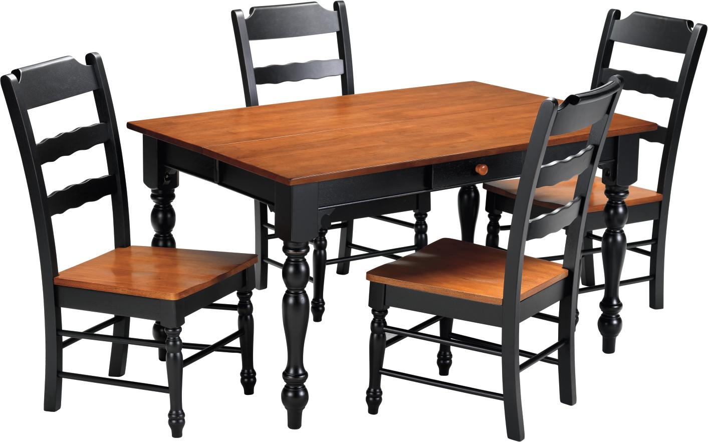Black & Cherry 5-pc Dinette