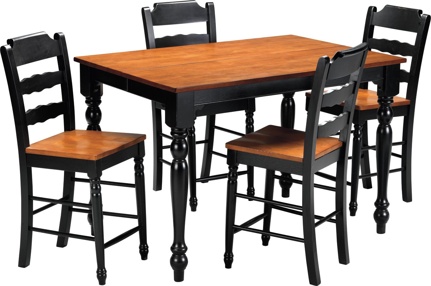 Black & Cherry 5-pc Gathering Pub Dinette
