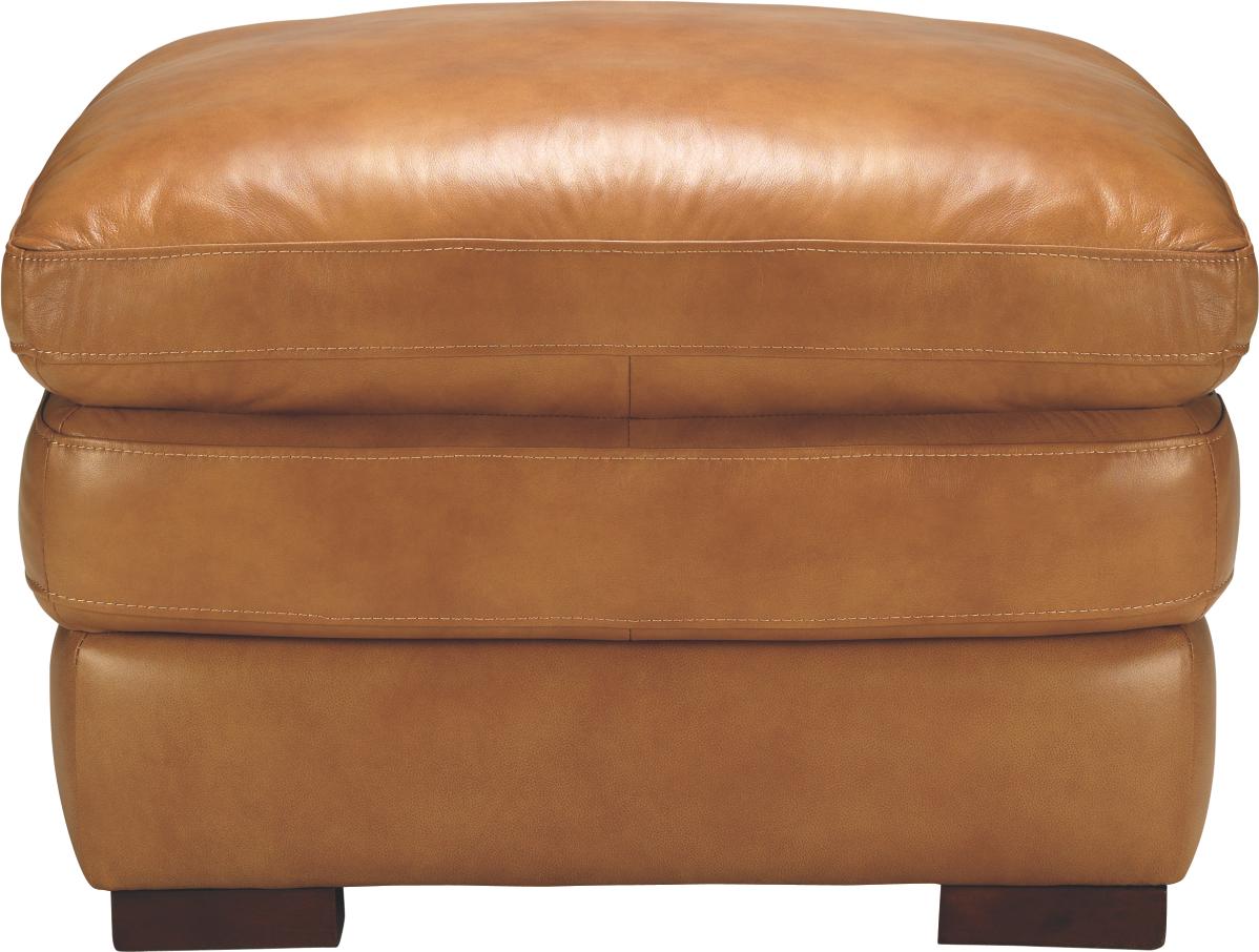 Canyon Camel Leather Ottoman