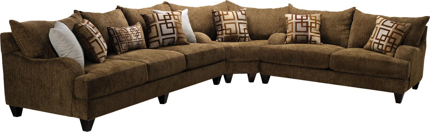 Stratton Chocolate 3-pc Sectional