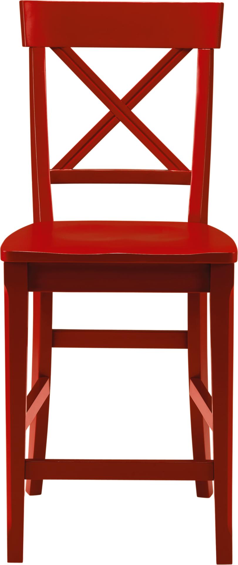 Rainbow Red Counter Height Stool