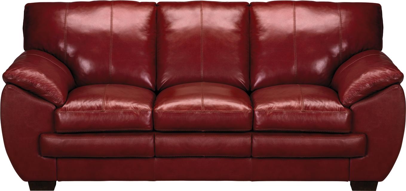 Valenza Red Leather Sofa