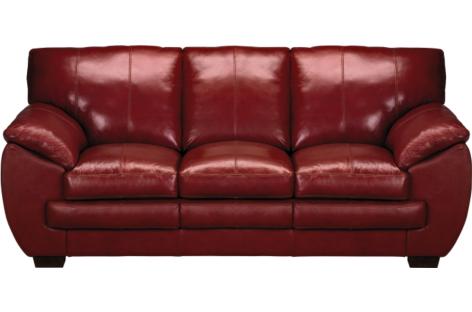 Valenza Red Leather Sofa
