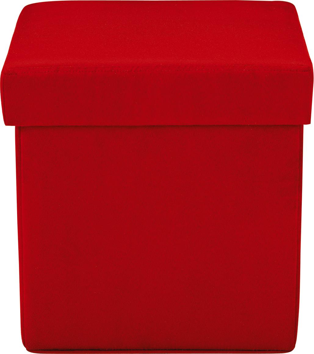 Red Microfiber Folding Cube