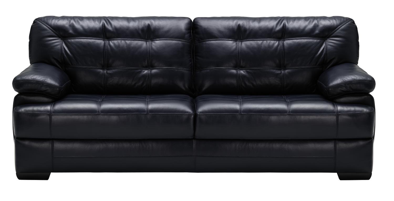 Sundance Navy Leather Sofa