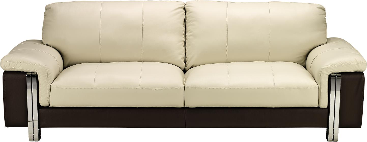 Cavalli Cream Leather Sofa