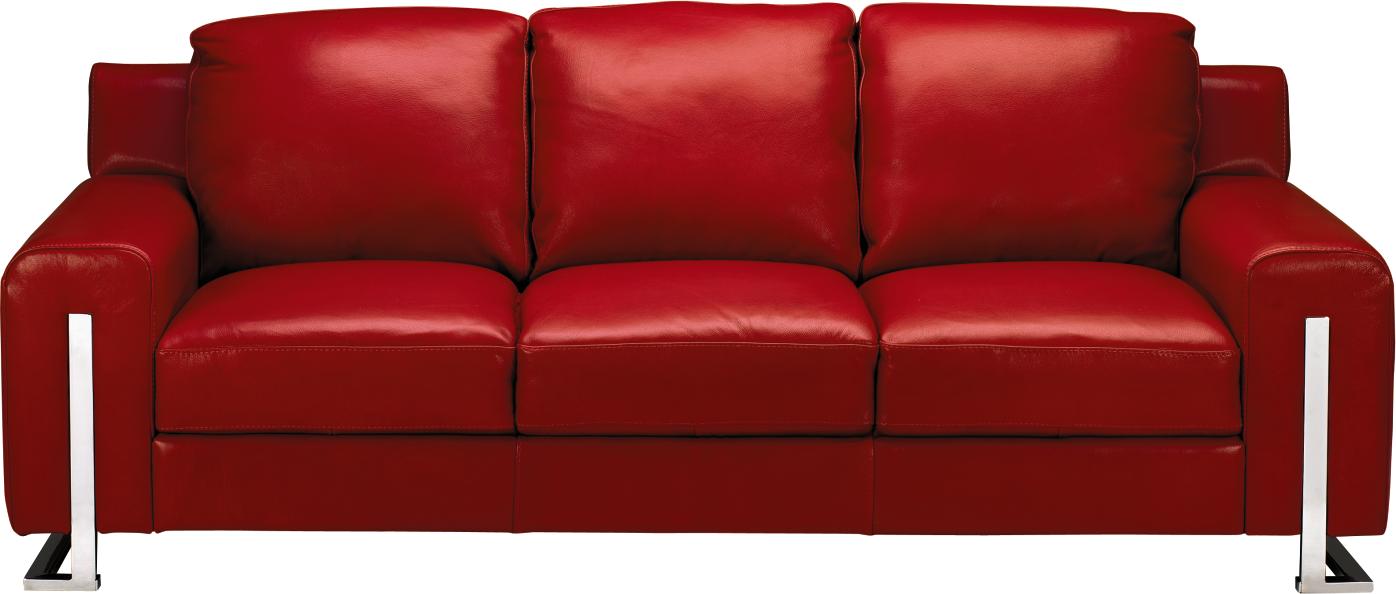 Lorenzo Red Leather Sofa