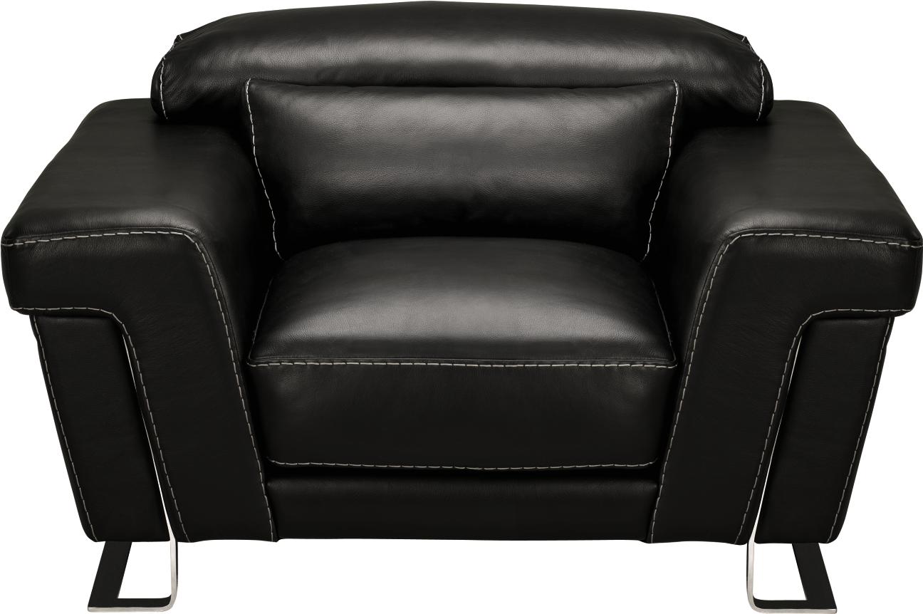 Giovanni Black Leather Chair
