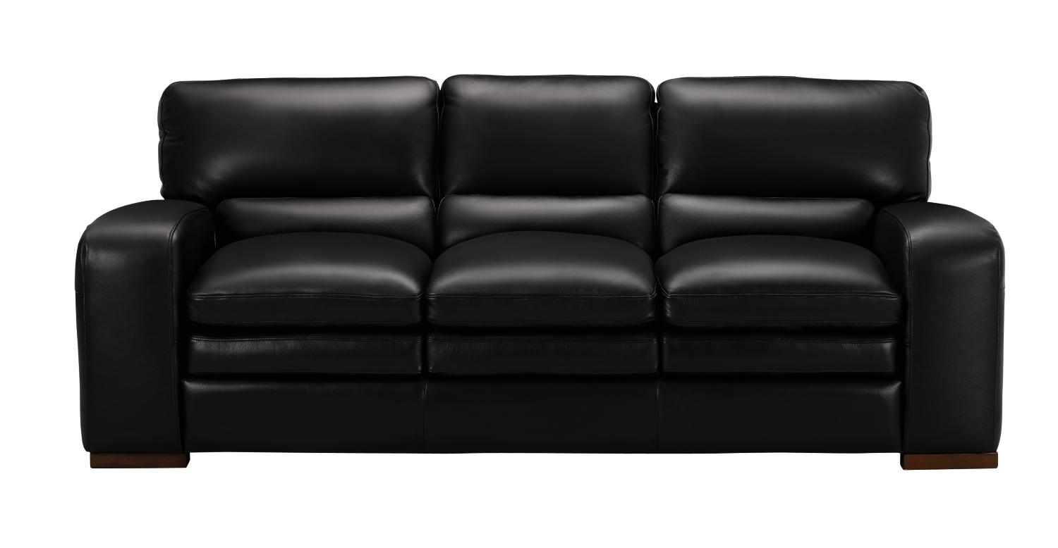 Ventura Black Leather Sofa
