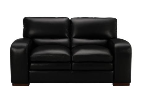 Ventura Black Leather Loveseat