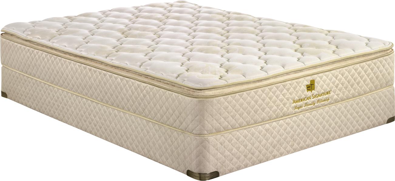 Royal Serenity Pillowtop Gold Queen Low Profile Foundation Mattress Set