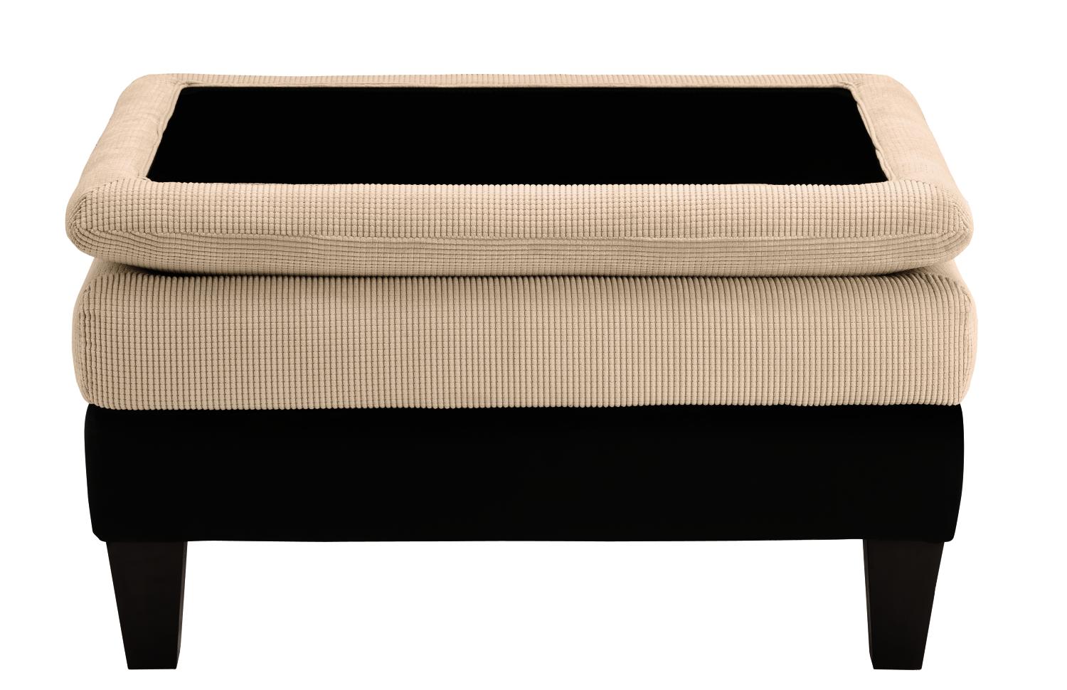 Orbit Ivory Flip Storage Large Ottoman
