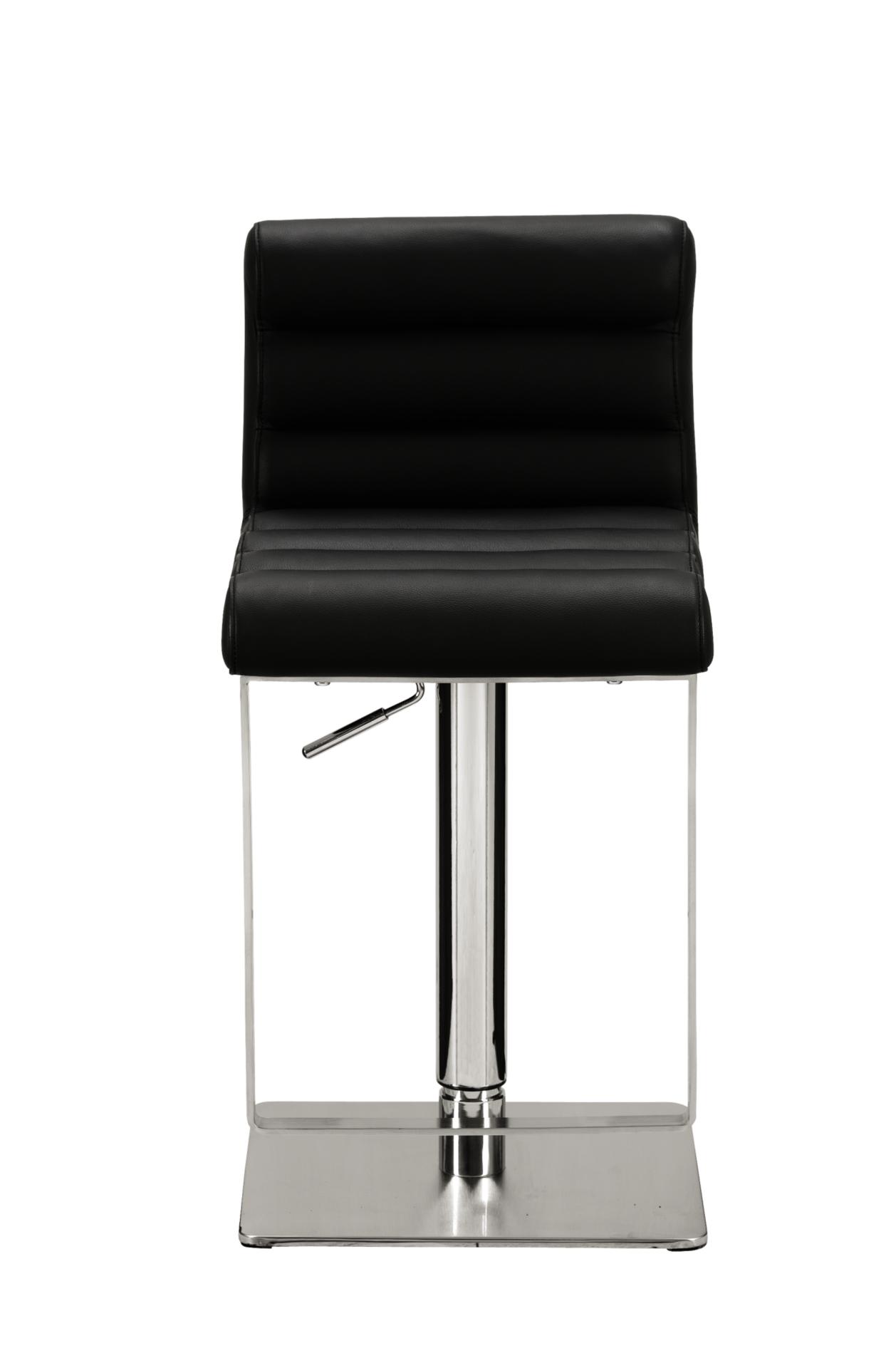 Riva Black Adjustable Height Bar Stool