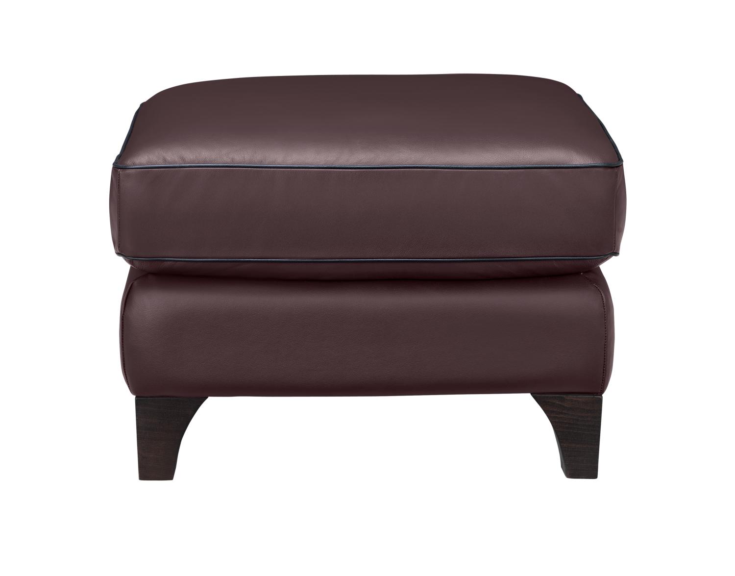 Buckhead Chocolate Leather Ottoman