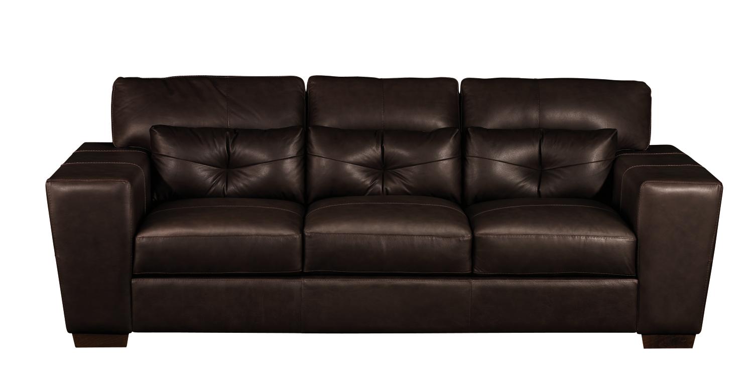 Sonata Gray Leather Sofa