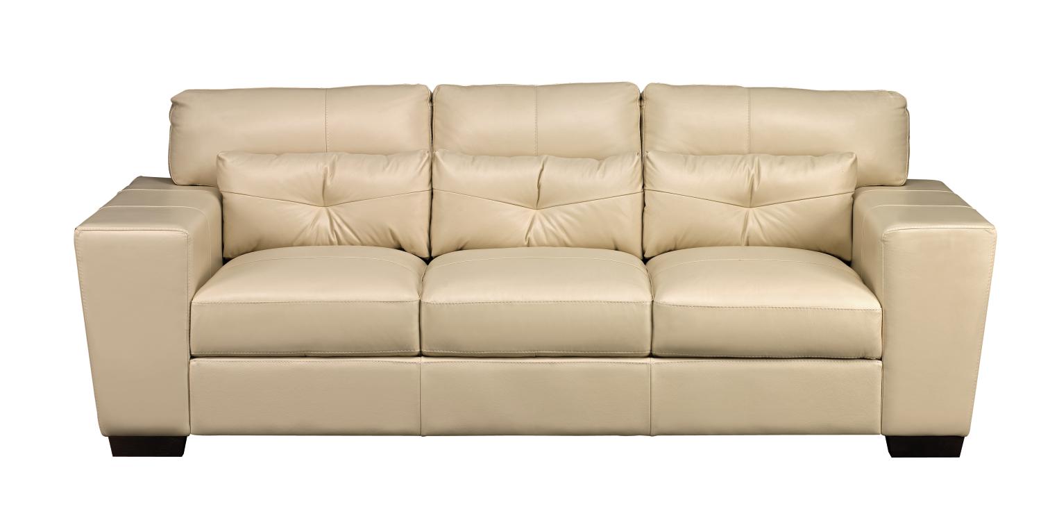 Sonata Cream Leather Sofa