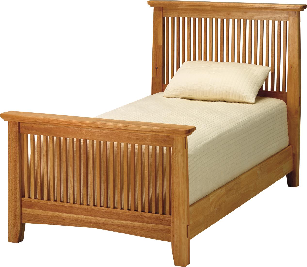 Arts & Crafts Natural Twin Bed