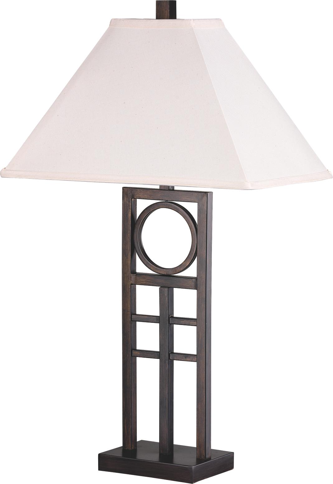 Bronze Circle Table Lamp