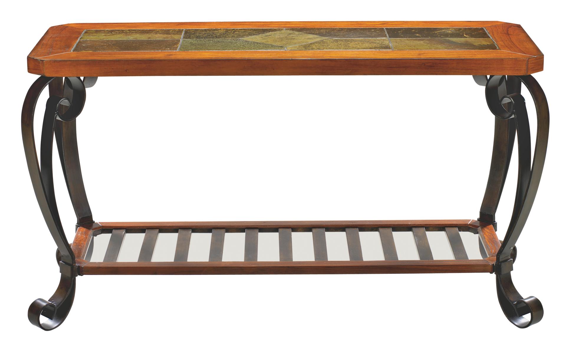 Oak Slate Sofa Table