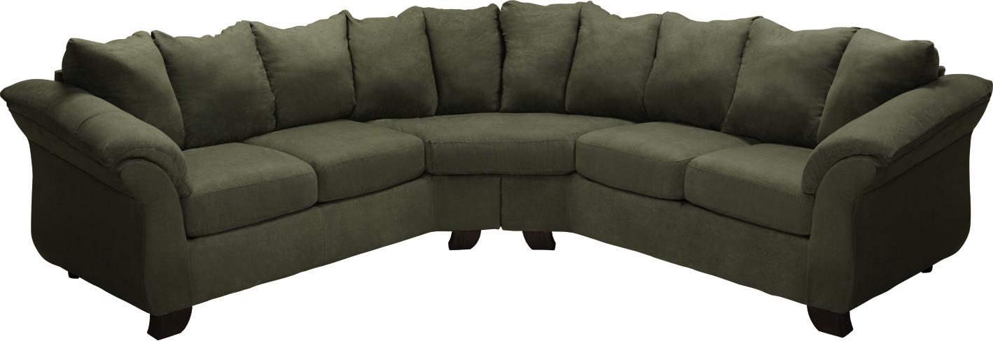 Meridian Olive 2-pc Sectional
