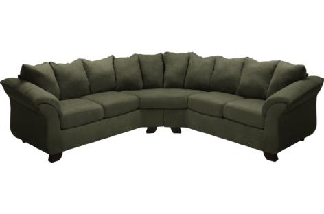 Meridian Olive 2-PC Sectional