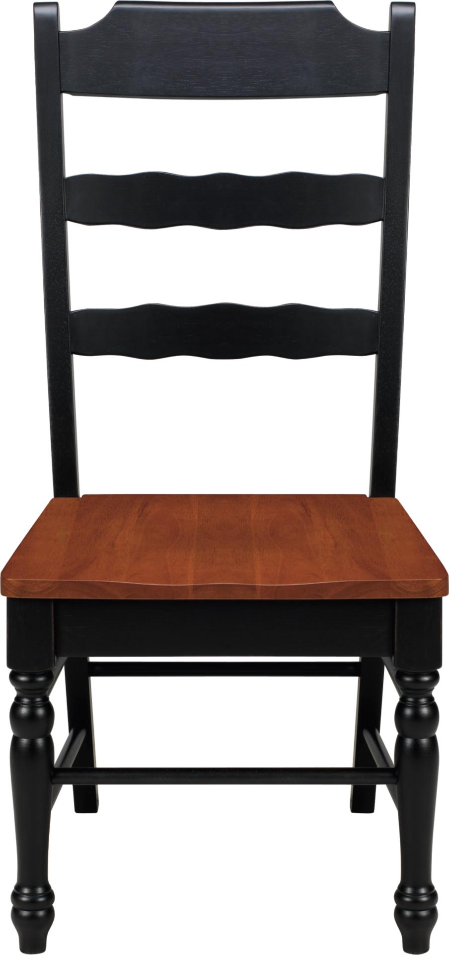 Black & Cherry Ladder Back Chair