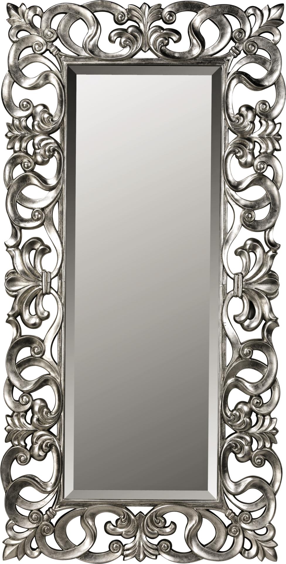 Silver Scroll Leaner Mirror