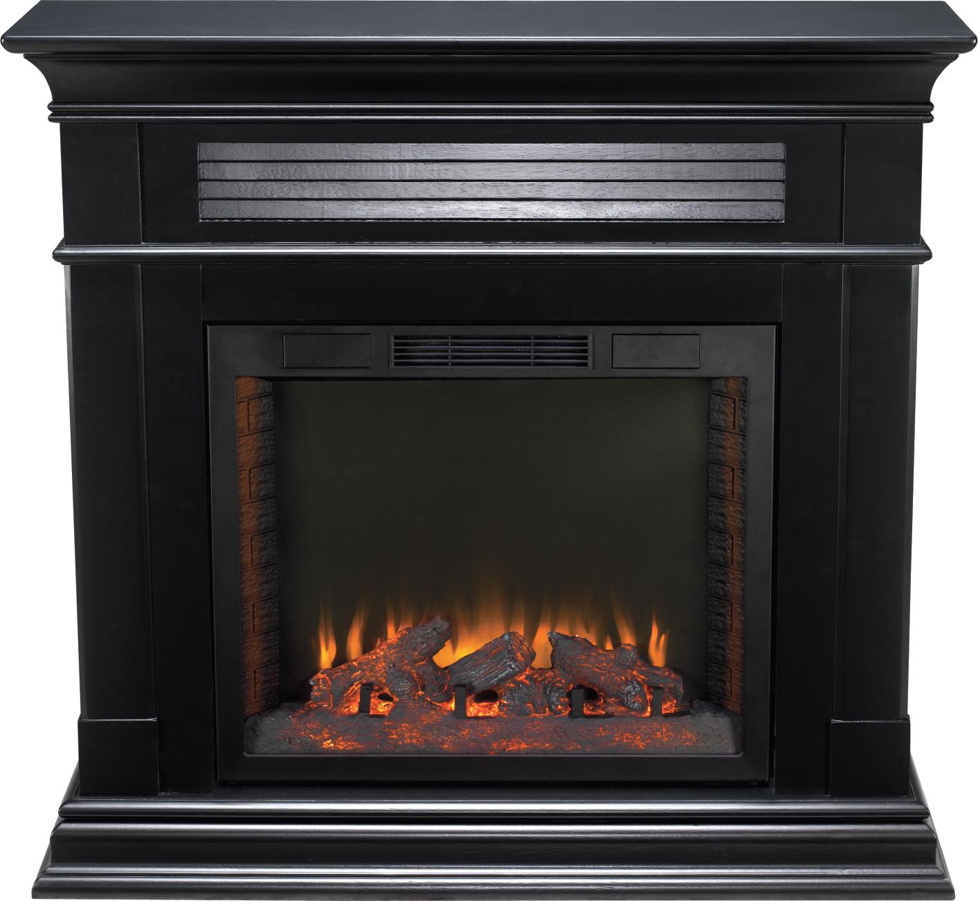 Plantation Cove Black 2-pc Fireplace Mantel