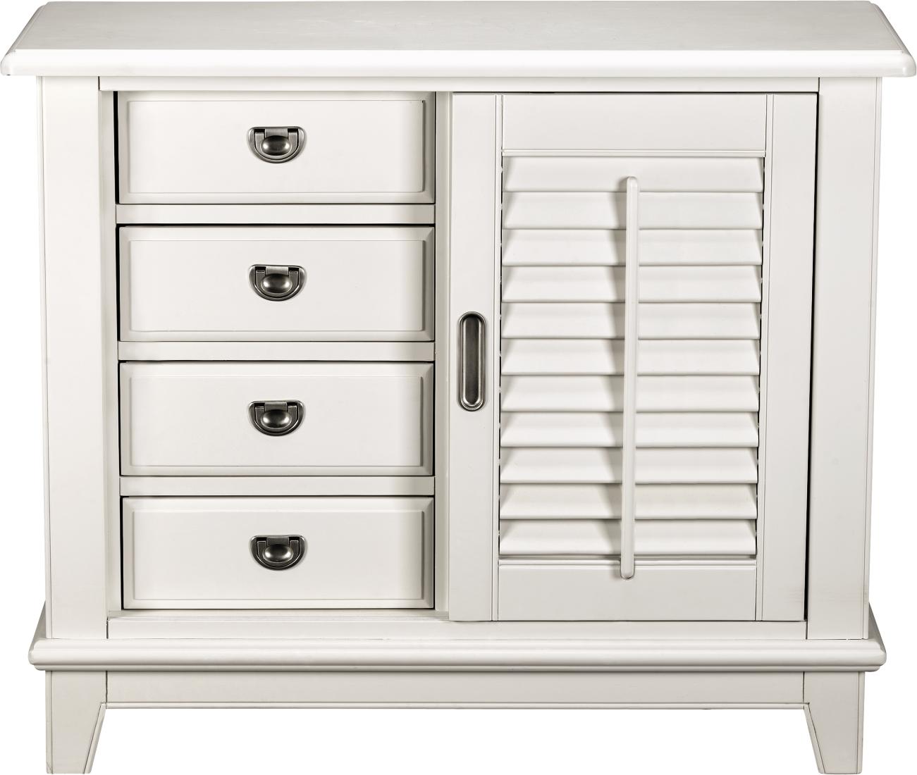 Plantation Cove White Sliding Door Chest