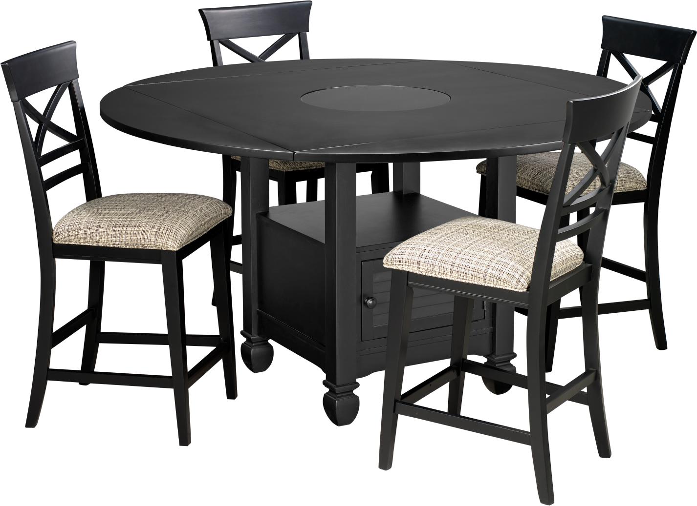 Plantation Cove Black 5-pc Counter Height Dinette