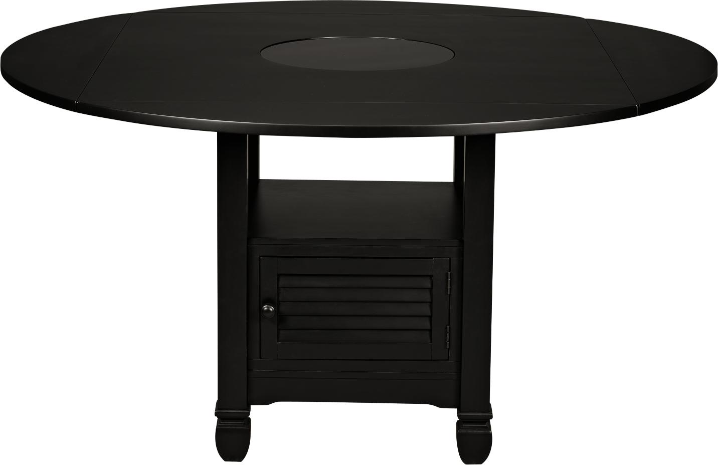 Plantation Cove Black Drop Leaf Counter Height Table