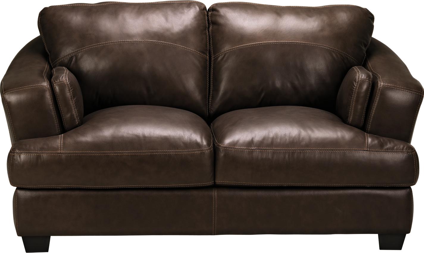 Marsala Chocolate Leather Loveseat