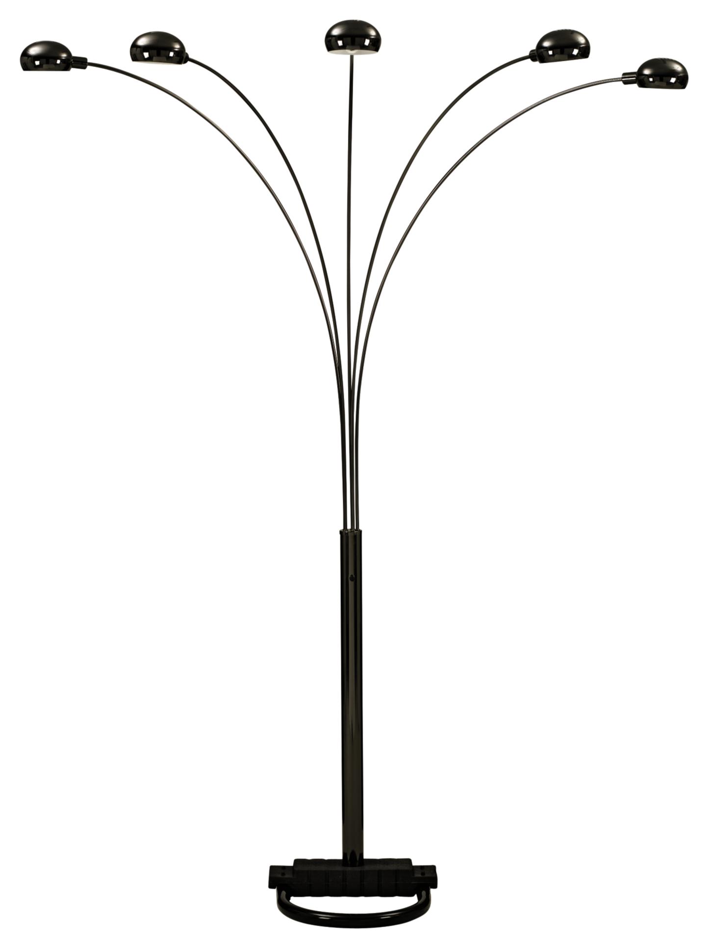 Gun Metal 5 Head Arch Lamp
