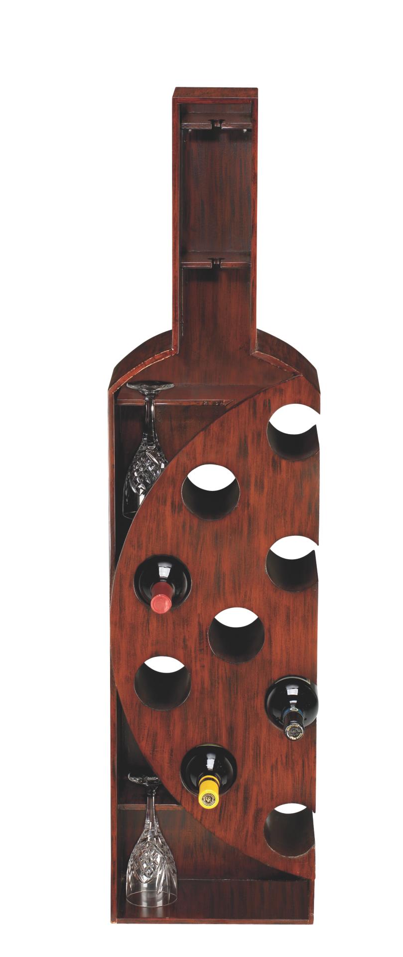 Wood 9 Bottle Wine Holder