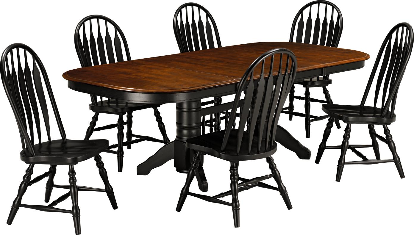 Morgan Town Black & Cherry 7-pc Dinette