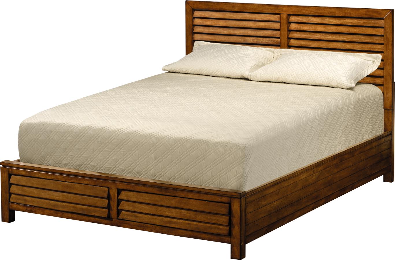 Louvered Queen Panel Bed