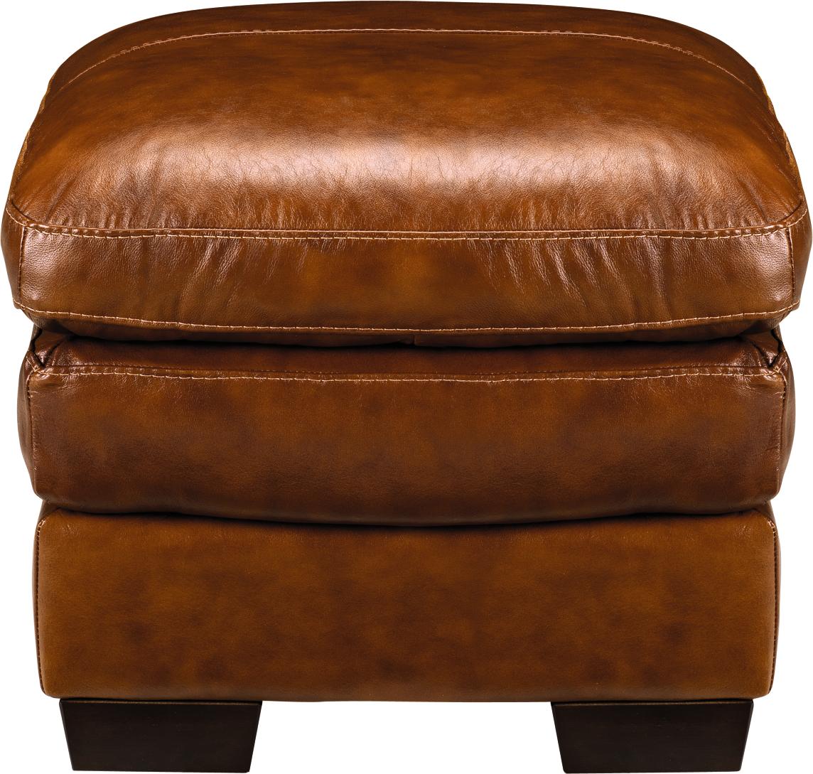 Siena Chestnut Leather Ottoman
