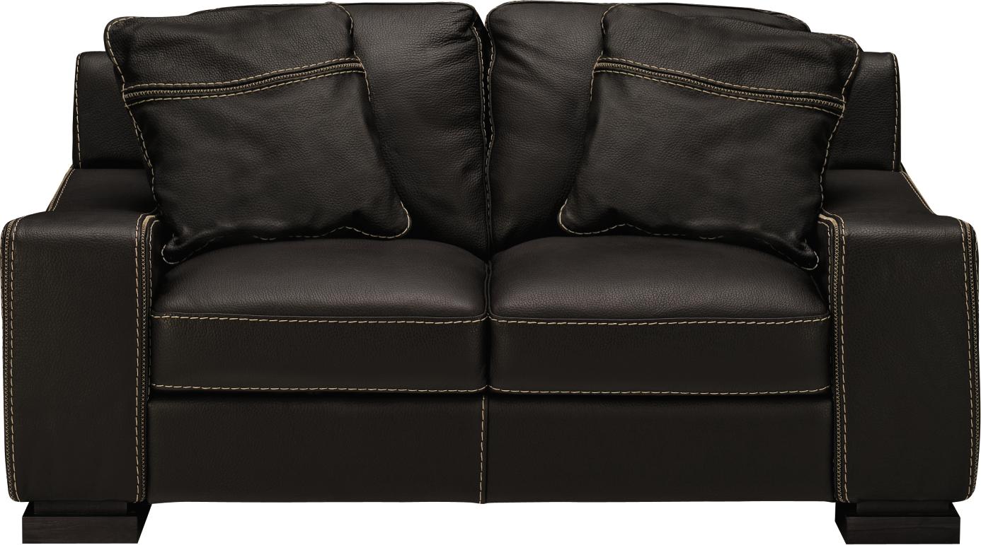 Florence Chocolate Leather Loveseat